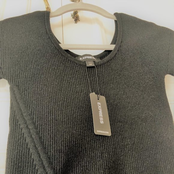 *Brand New with Tags* Ribbed Ruched Adjustable Hem Scoop Neck Sweater XXS - Picture 6 of 16